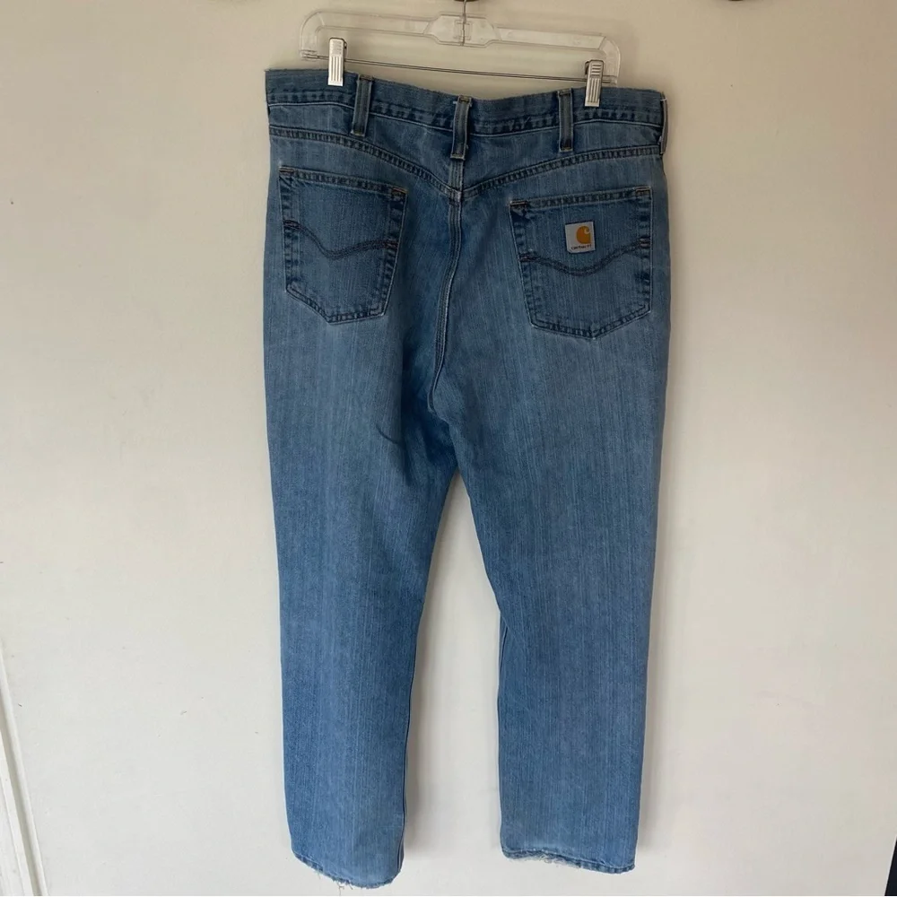 Carhartt relaxed fit distressed straight leg jeans size 38x32 - Picture 9 of 16
